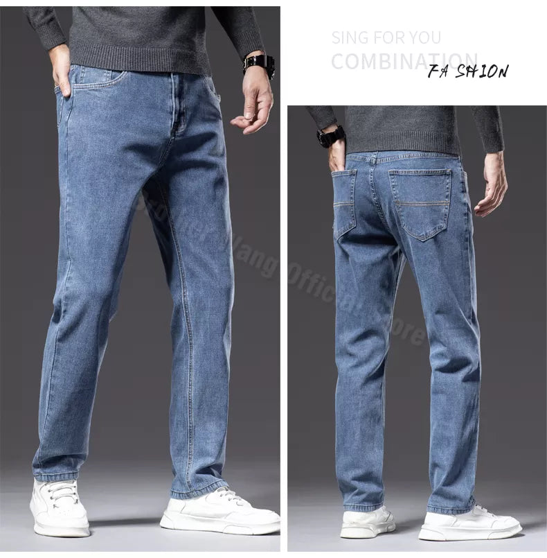 Casual Cotton Stretch Denim Pants