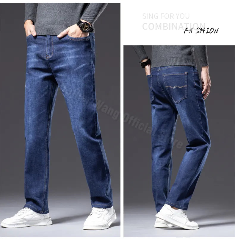 Casual Cotton Stretch Denim Pants