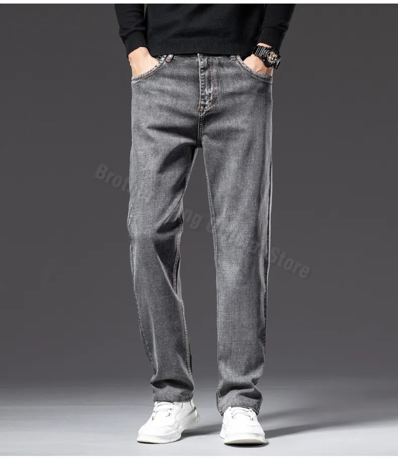 Casual Cotton Stretch Denim Pants