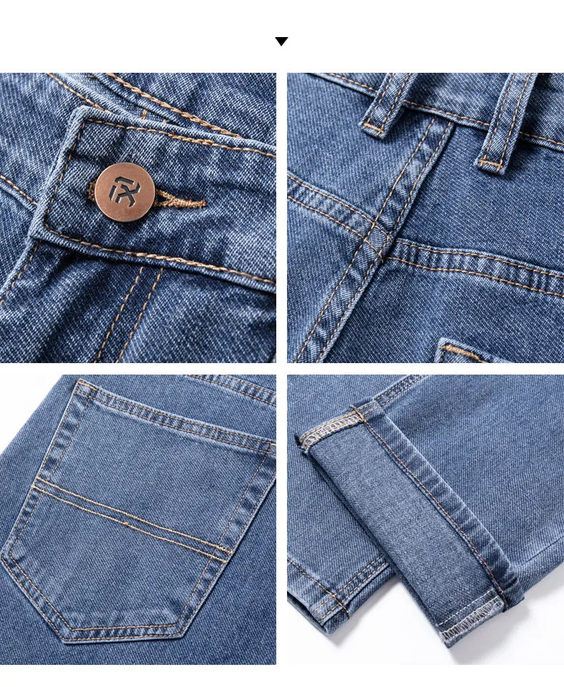 Casual Cotton Stretch Denim Pants