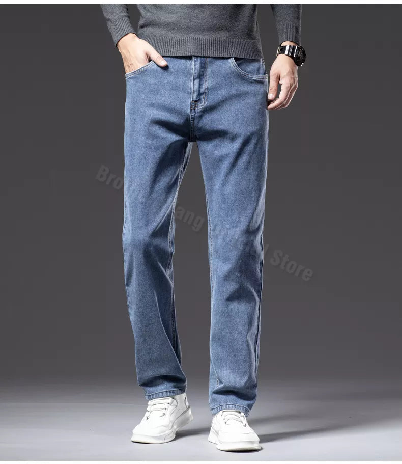 Casual Cotton Stretch Denim Pants