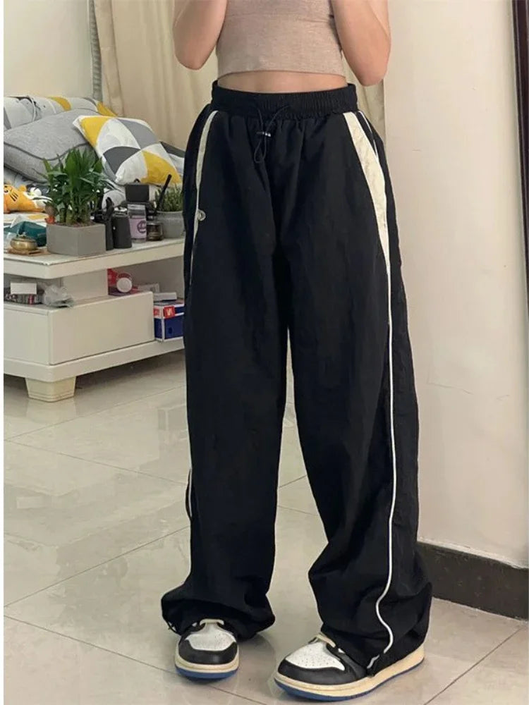 Streetwear Oversized Sports Wide Leg Pants