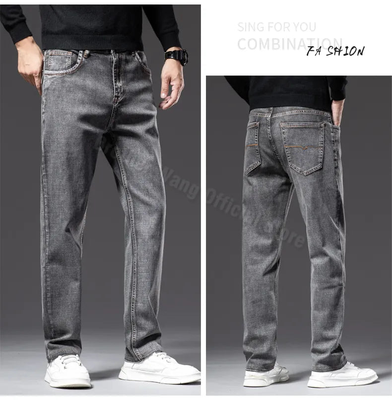 Casual Cotton Stretch Denim Pants